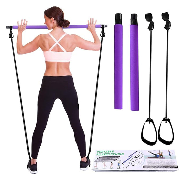 GETFIT INDIA Full Body Workout Bar Kit Home Fitness Workout for Women & Men