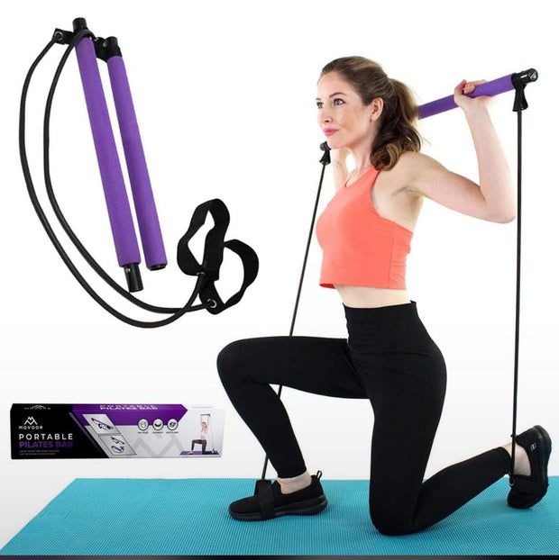 GETFIT INDIA Full Body Workout Bar Kit Home Fitness Workout for Women & Men